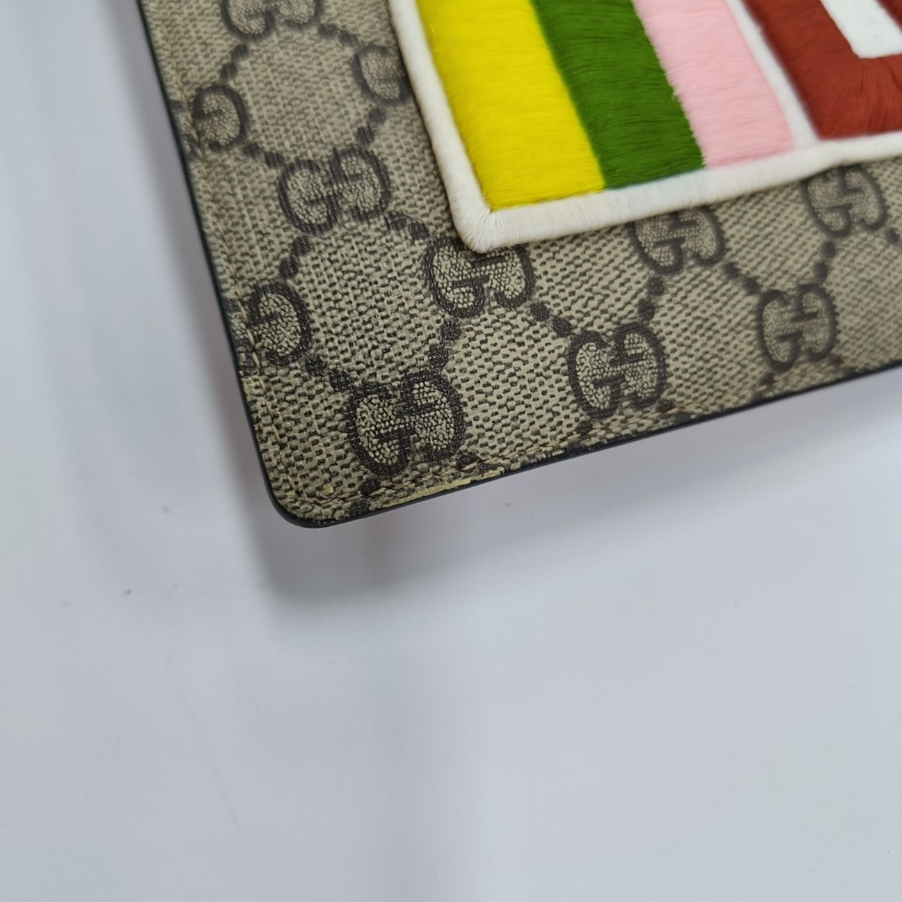 Monogram Coated Canvas Clutch Black
