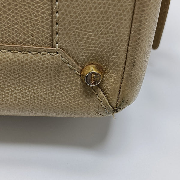 Calfskin Top Handle Bag Beige