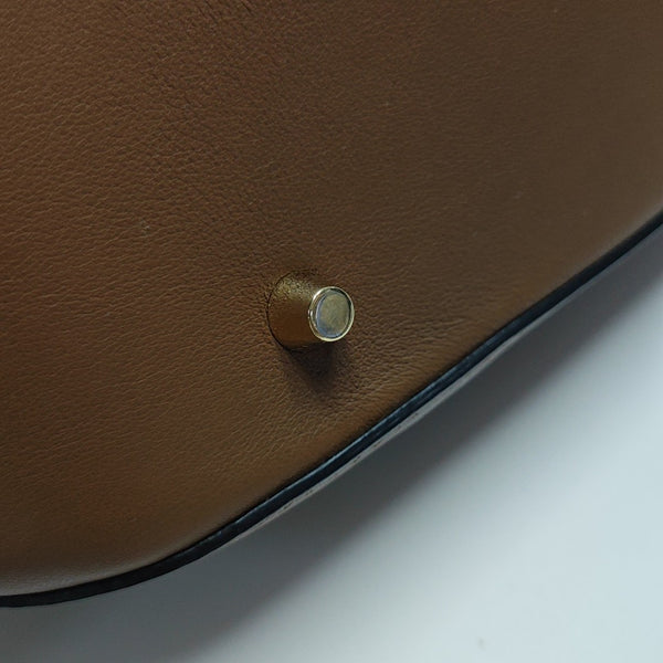 Calfskin Shoulder Bag Brown