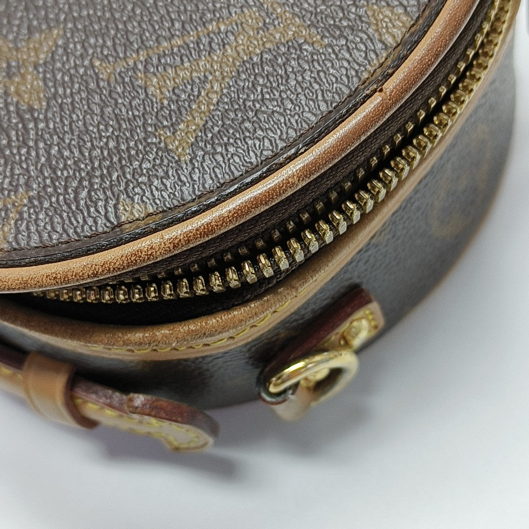 BOITE CHAPEAU Mini Monogram Coated Canvas Brown