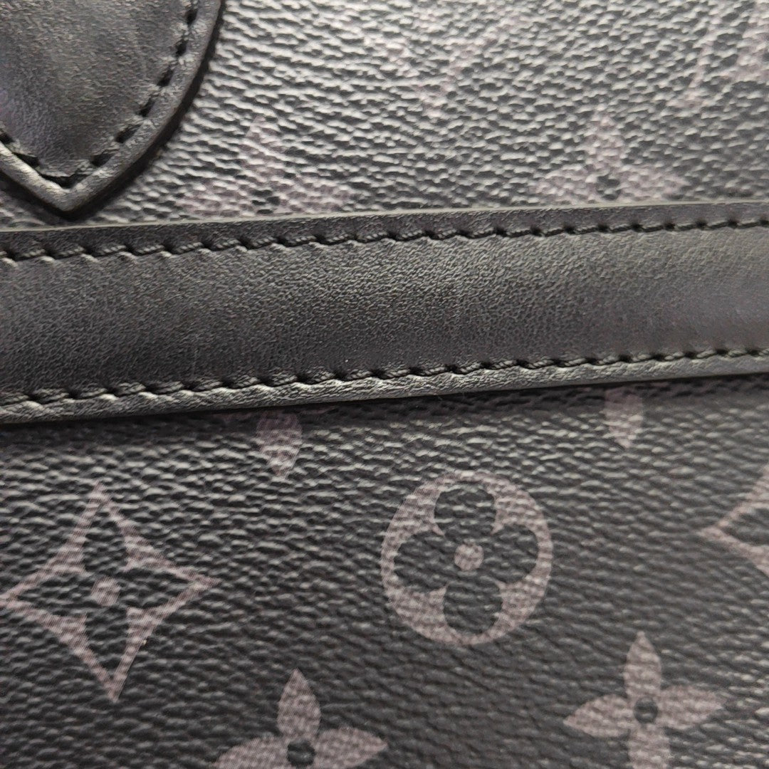 SAUMUR Monogram Coated Canvas Black