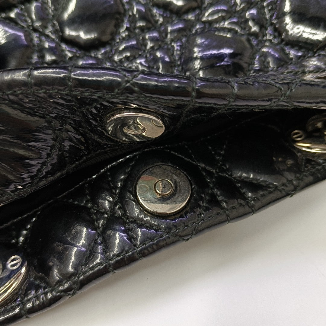 Dior Soft Cannage Patent Leather Black