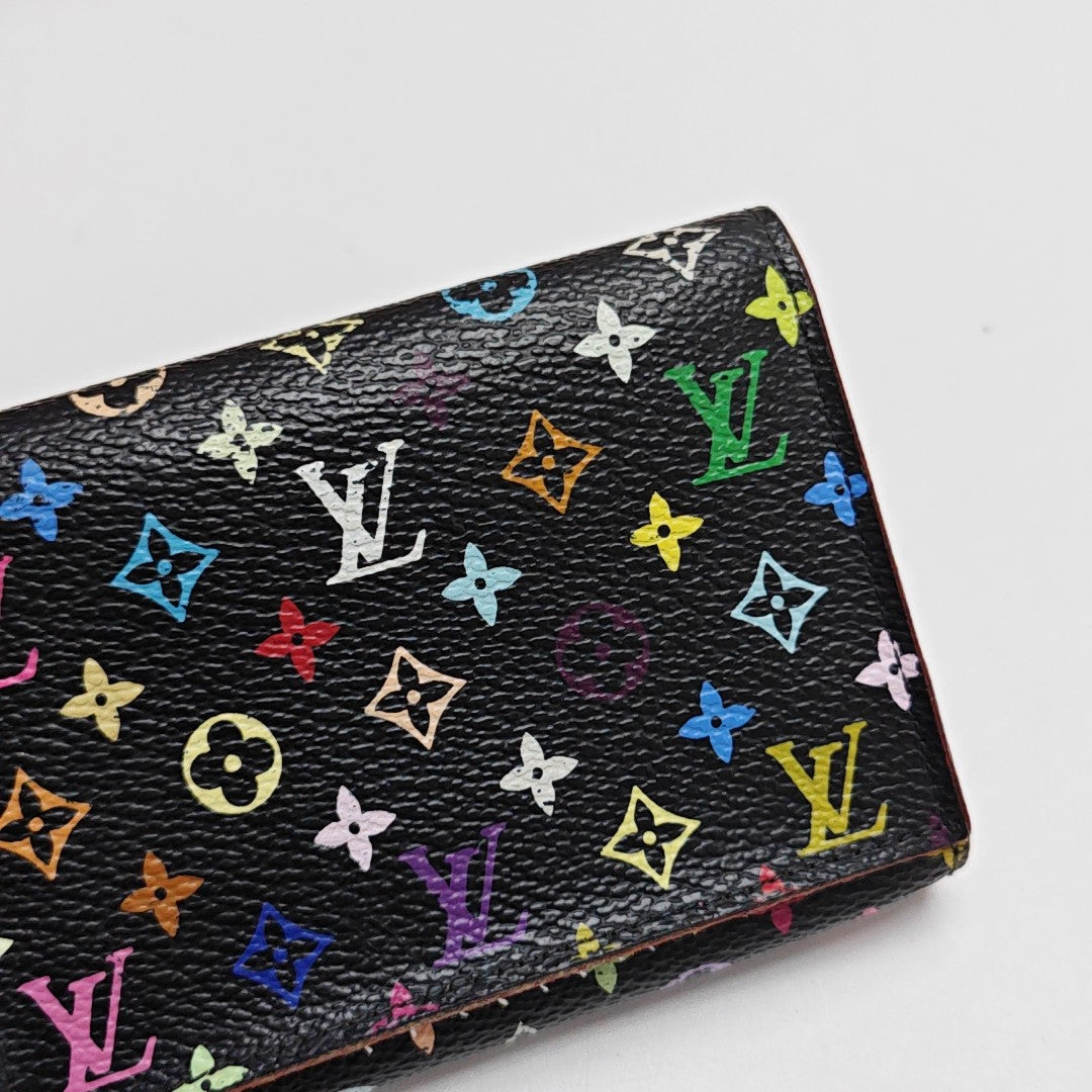 LV × TM ROSALIE Monogram Coated Canvas Black Coin Purse