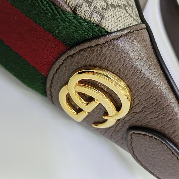 Ophidia Mini Monogram Coated Canvas Beige