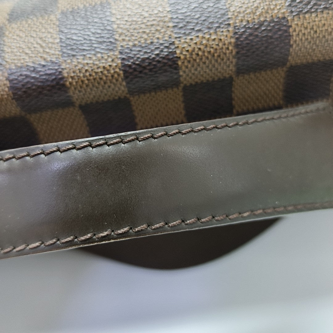 BROADWAY Damier Ebene Coated Canvas Brown