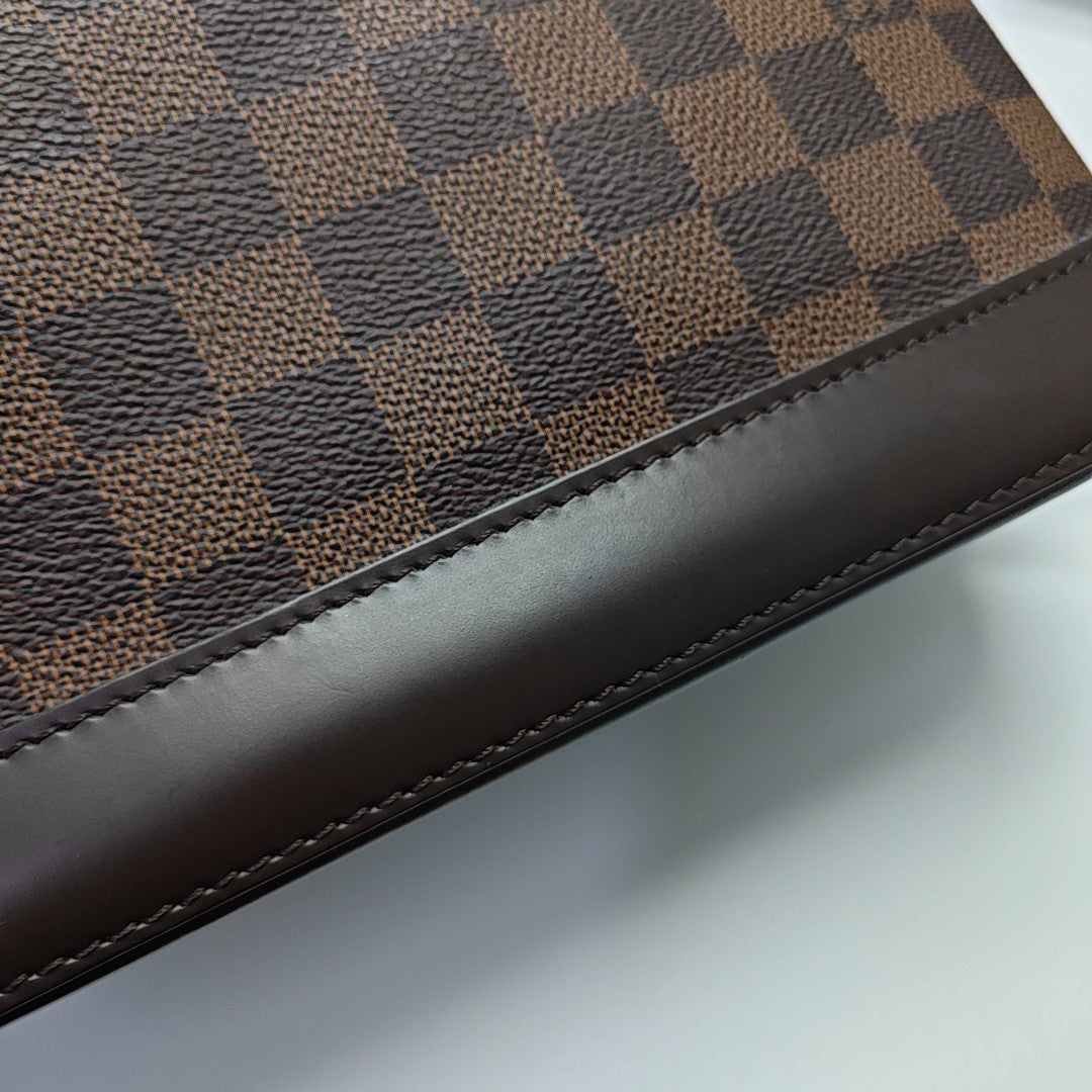 ALMA BB Damier Ebene Coated Canvas Brown