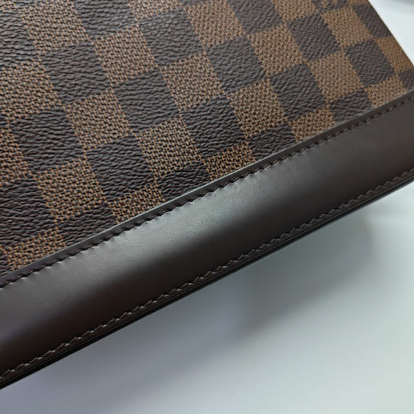ALMA BB Damier Ebene Coated Canvas Brown
