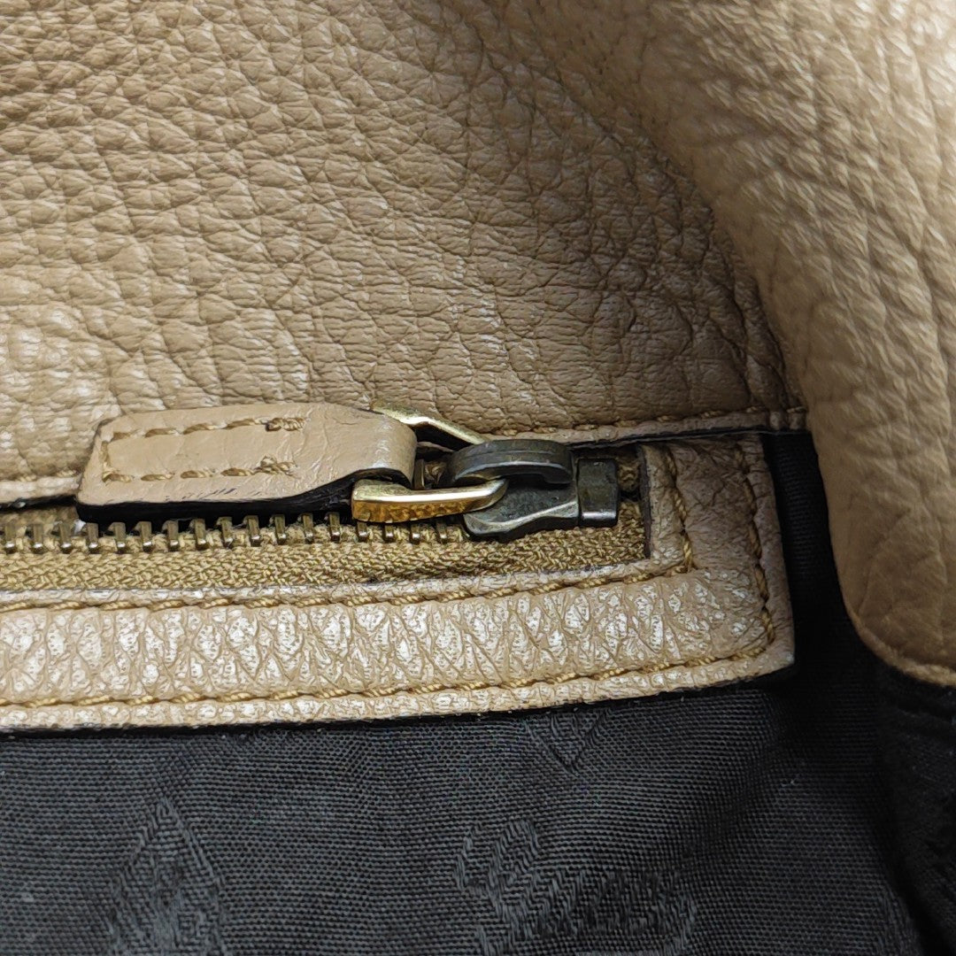 Calfskin Shoulder Bag Brown