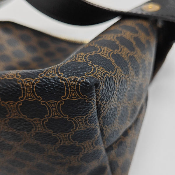 Coated Canvas Top Handle Bag Black