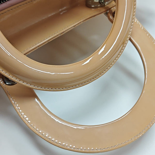 Lady Dior Large Cannage Patent Leather Pink