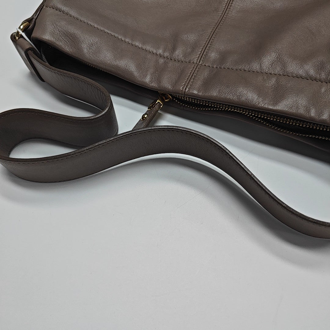Calfskin Shoulder Bag Gray