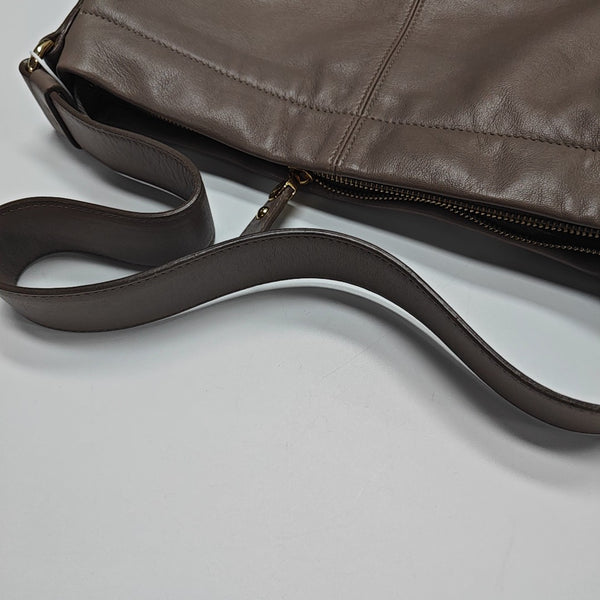 Calfskin Shoulder Bag Gray