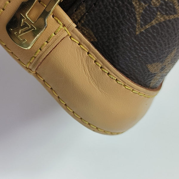 ALMA BB Monogram Coated Canvas Brown