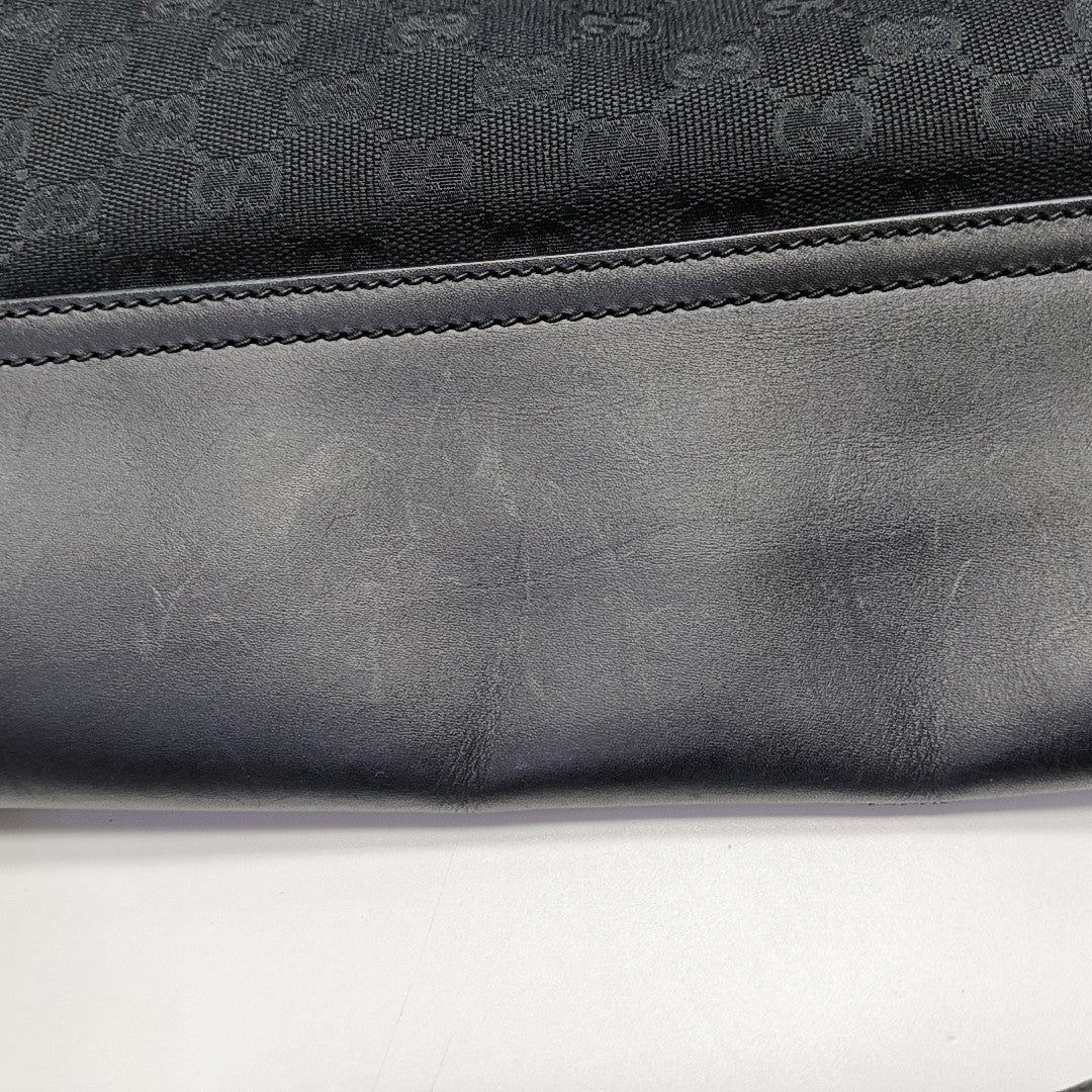 Monogram Canvas Shoulder Bag Black