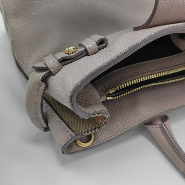 The Banner Medium Calfskin Pink
