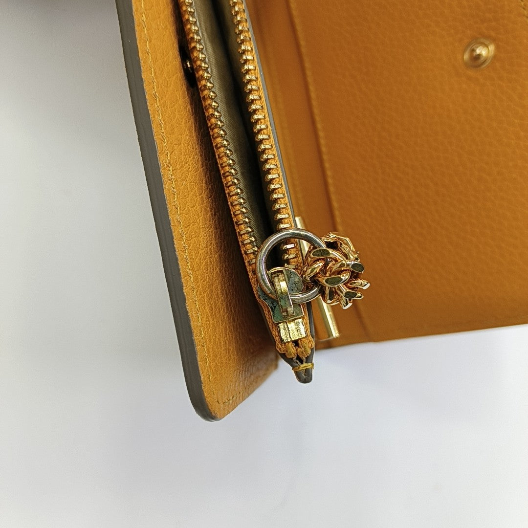 Calfskin Clutch Yellow