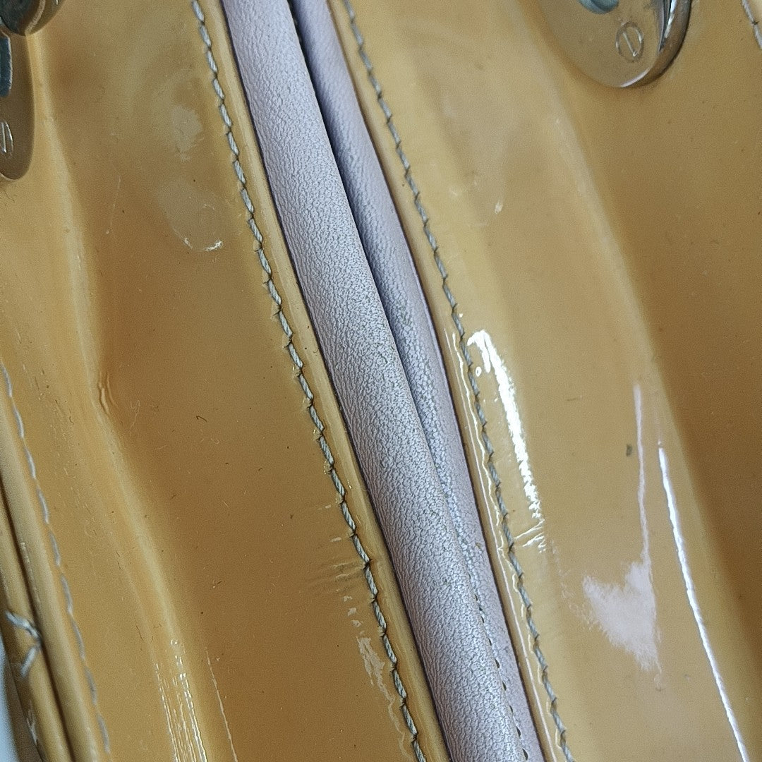 Lady Dior Large Cannage Patent Lambskin Yellow