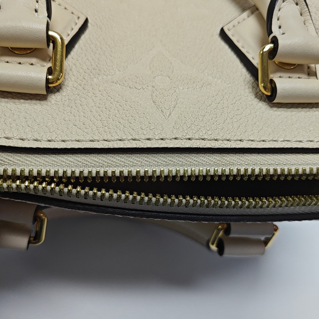 SPEEDY 20 Monogram Calfskin Beige