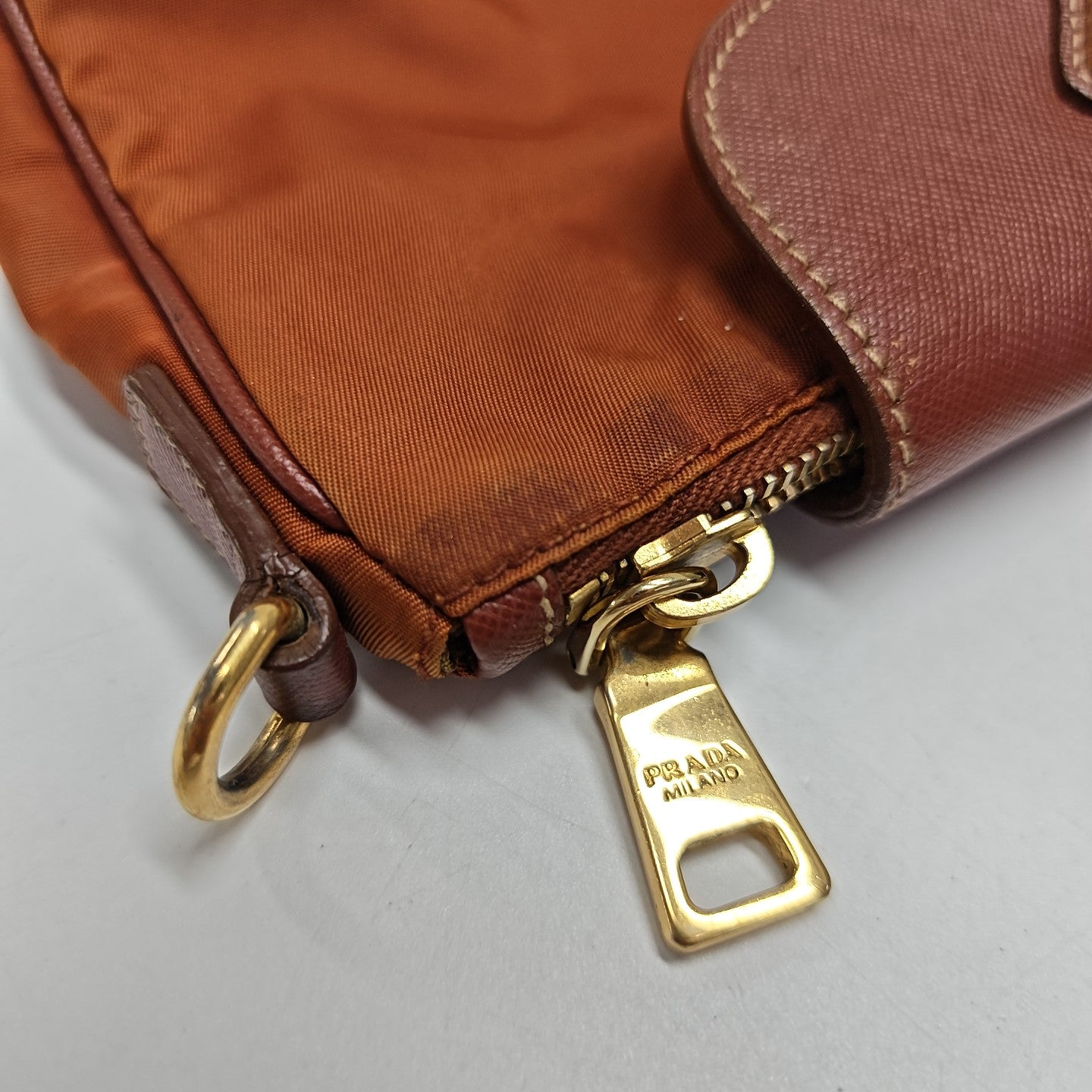 Nylon Shoulder Bag Orange