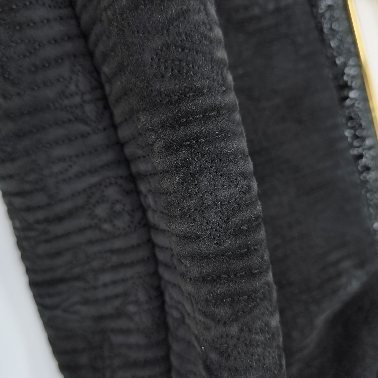 MOTARD Quilted Suede Black