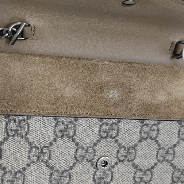 Dionysus Super Mini Monogram Coated Canvas Beige