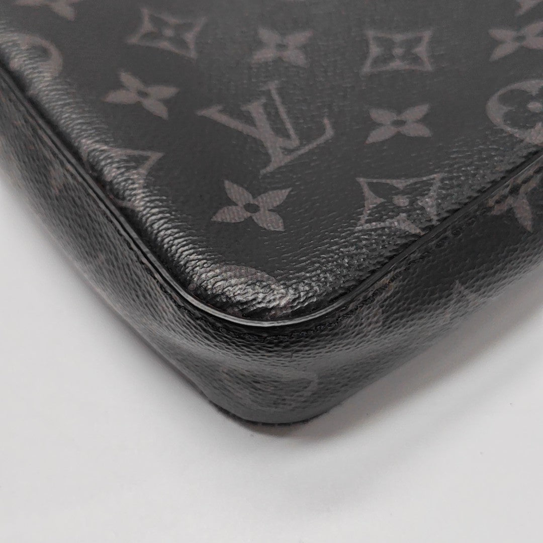 TRIO Monogram Coated Canvas Gray