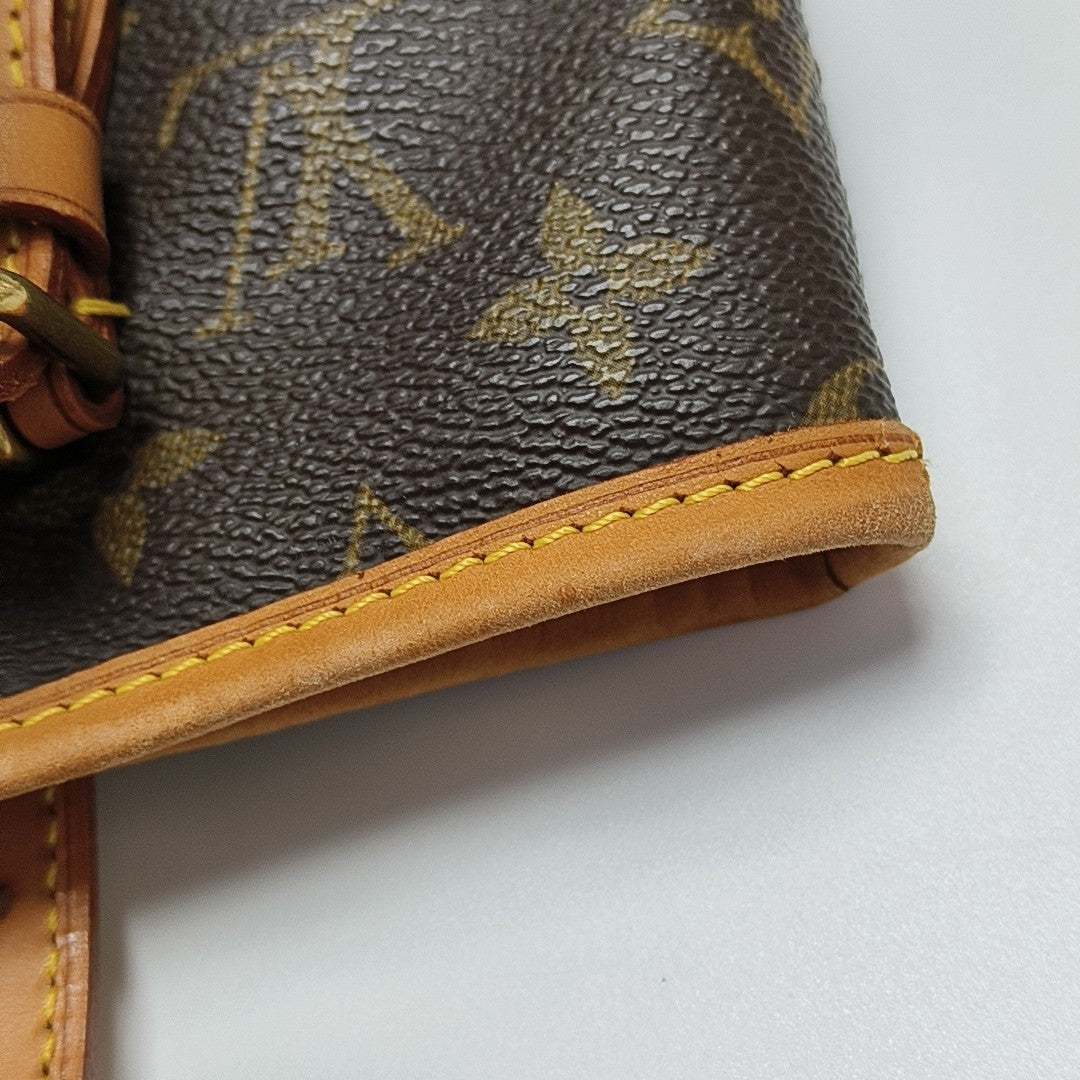 BUCKET PM Monogram Coated Canvas Brown