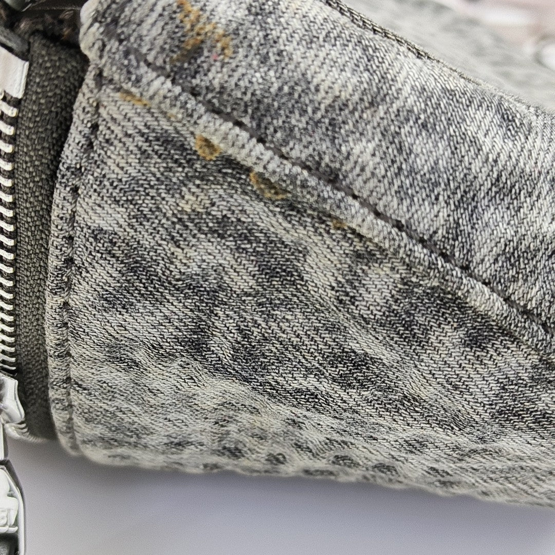 Fabric Shoulder Bag Mini Gray
