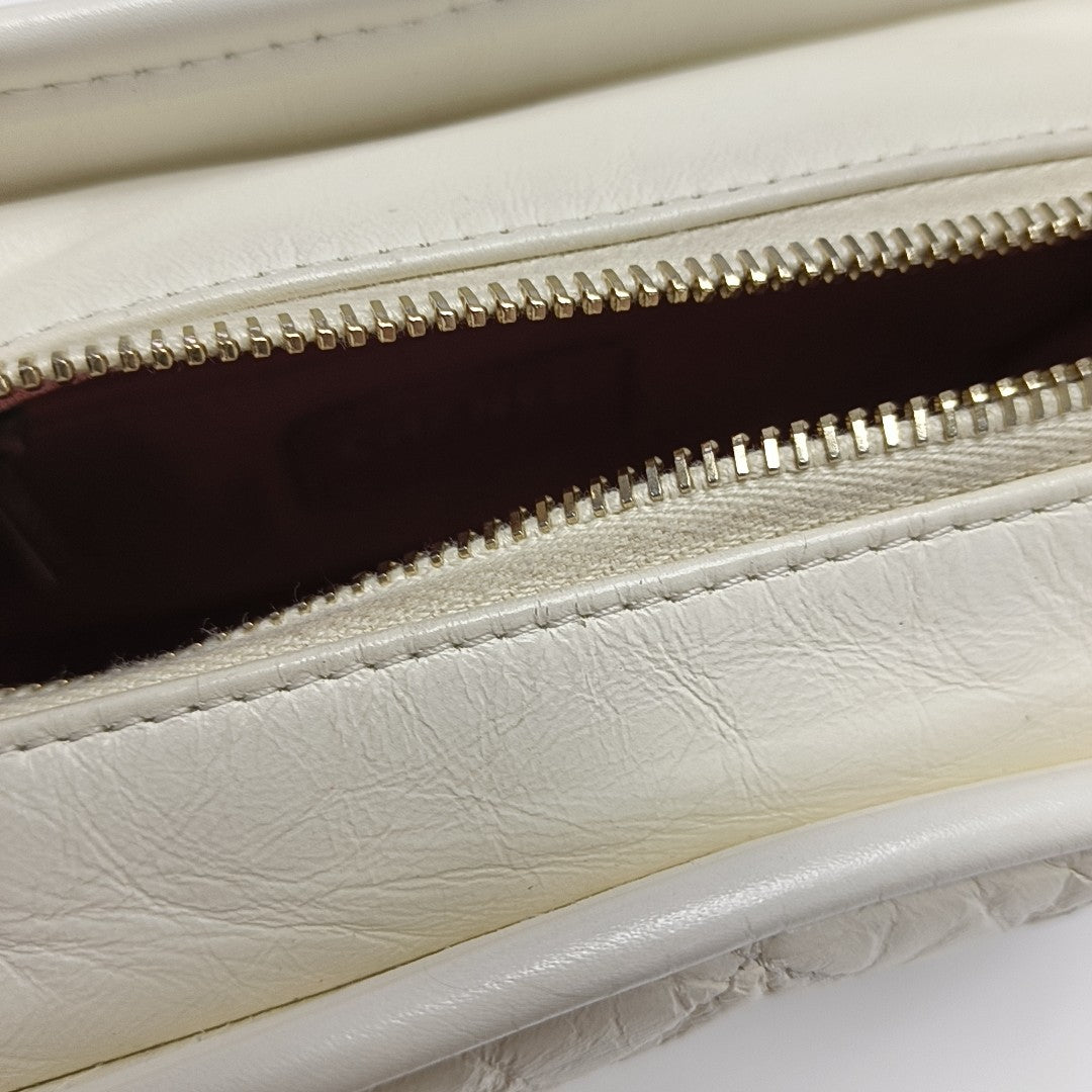 GABRIELLE Mini Quilted Calfskin White