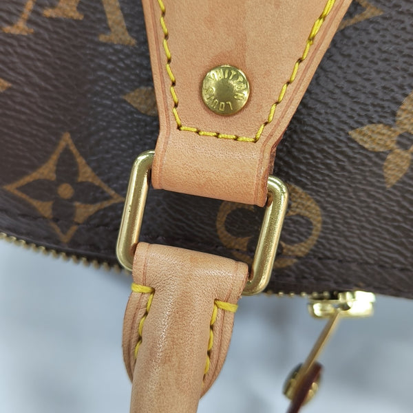 SPEEDY 25 Monogram Coated Canvas Brown