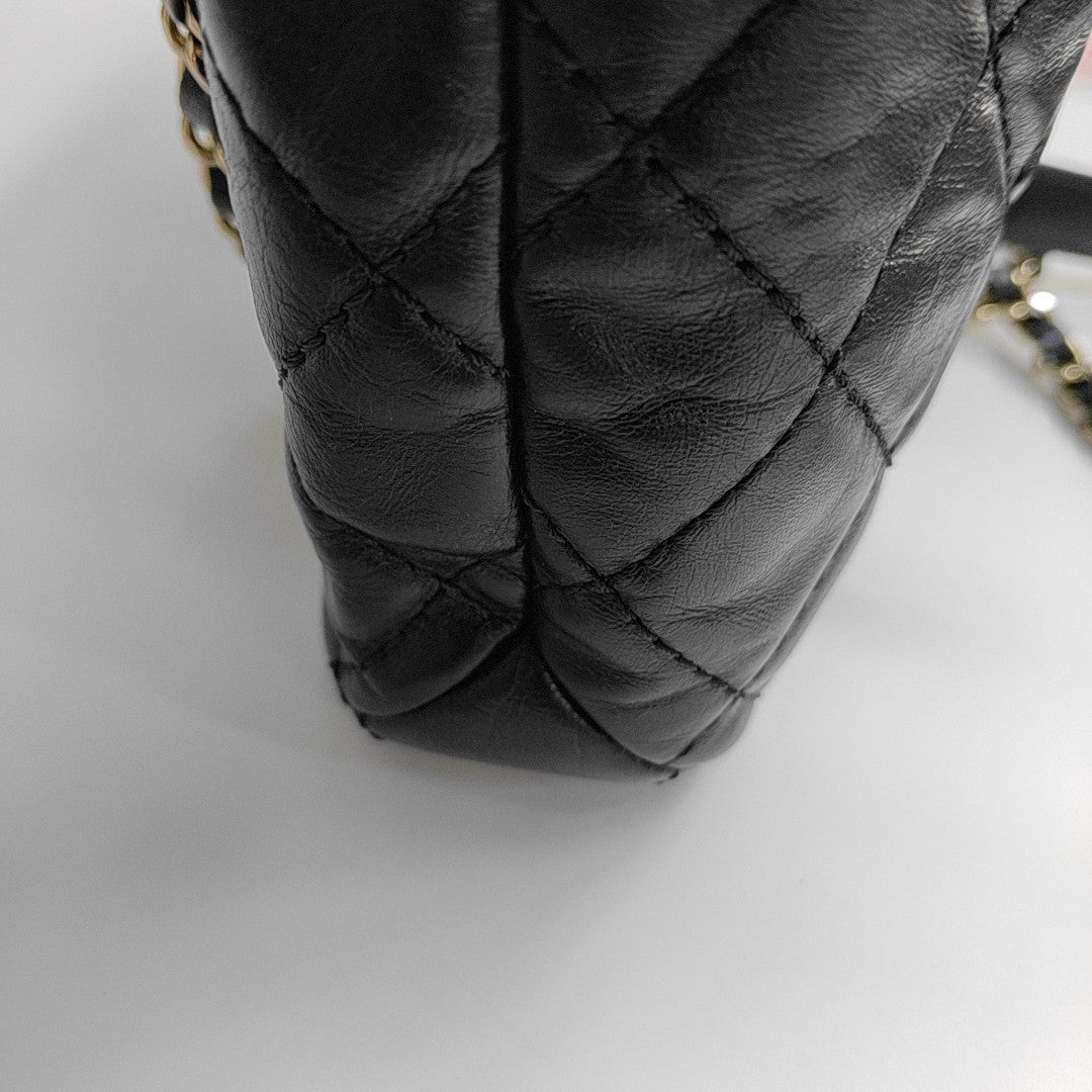 TRENDY CC Quilted Calfskin Black