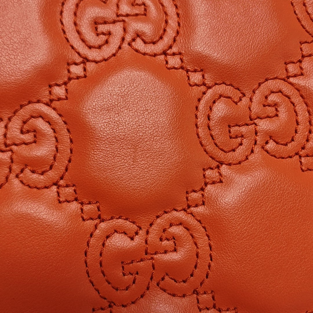 Calfskin Top Handle Bag Orange