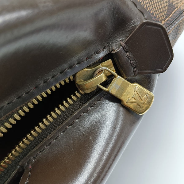 SISTINA MM Damier Ebene Coated Canvas Brown