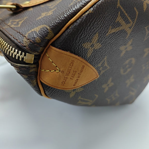 SPEEDY 25 Monogram Coated Canvas Brown