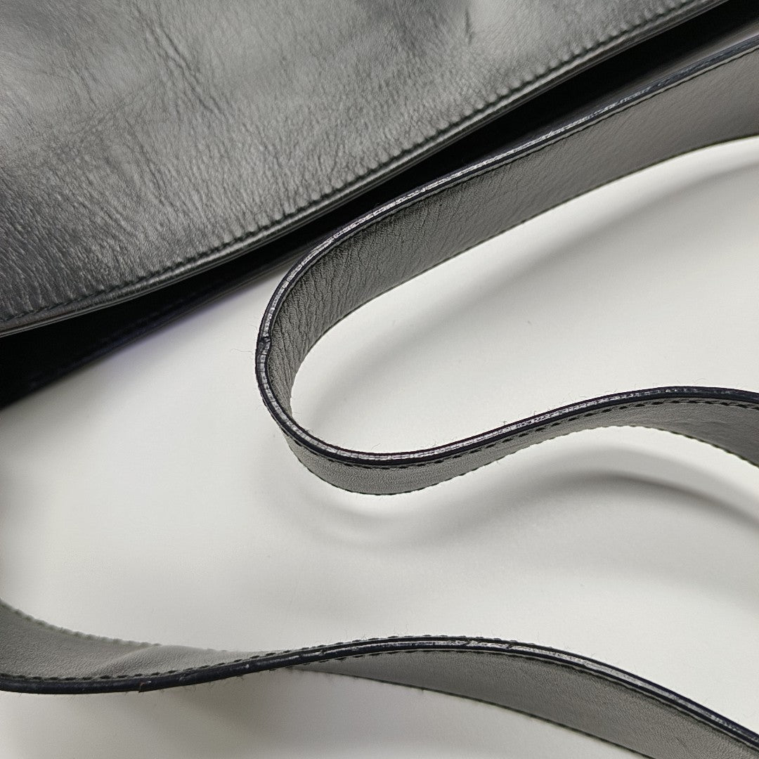 Calfskin Shoulder Bag Black