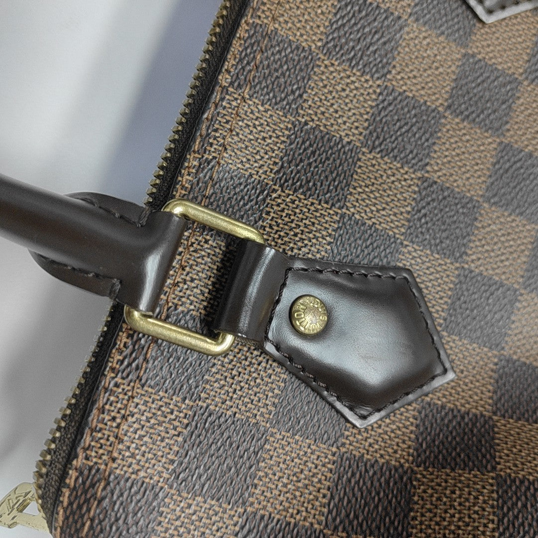 SPEEDY 25 Damier Ebene Coated Canvas Brown