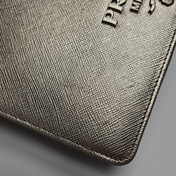 Saffiano Calfskin Shoulder Bag Gold