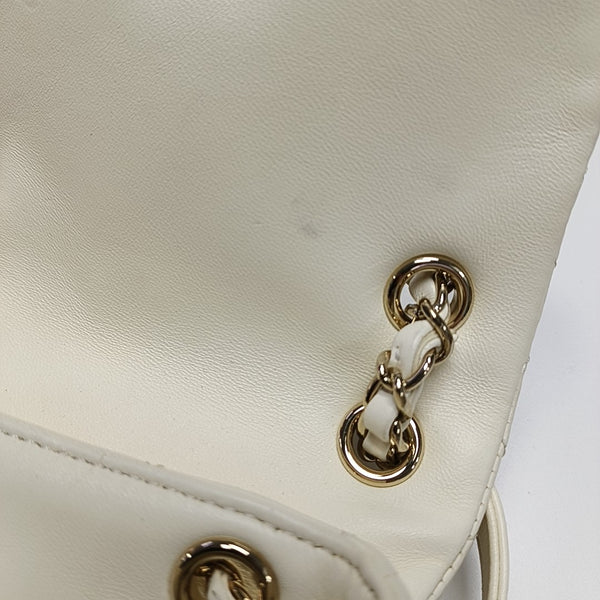 DUMA Small Quilted Lambskin White