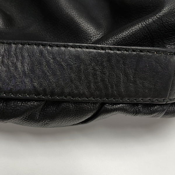 Calfskin Top Handle Bag Black