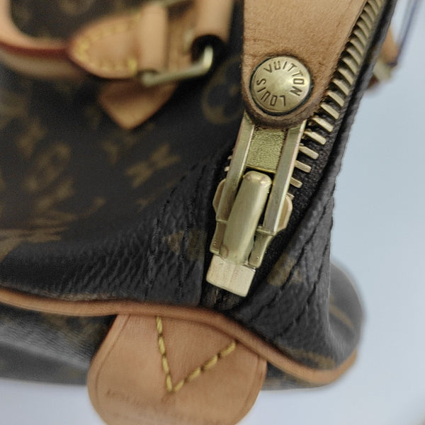 SPEEDY 30 Monogram Coated Canvas Brown