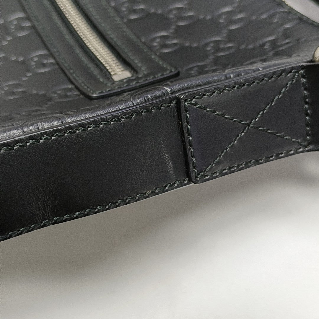 Signature Medium Monogram Calfskin Black