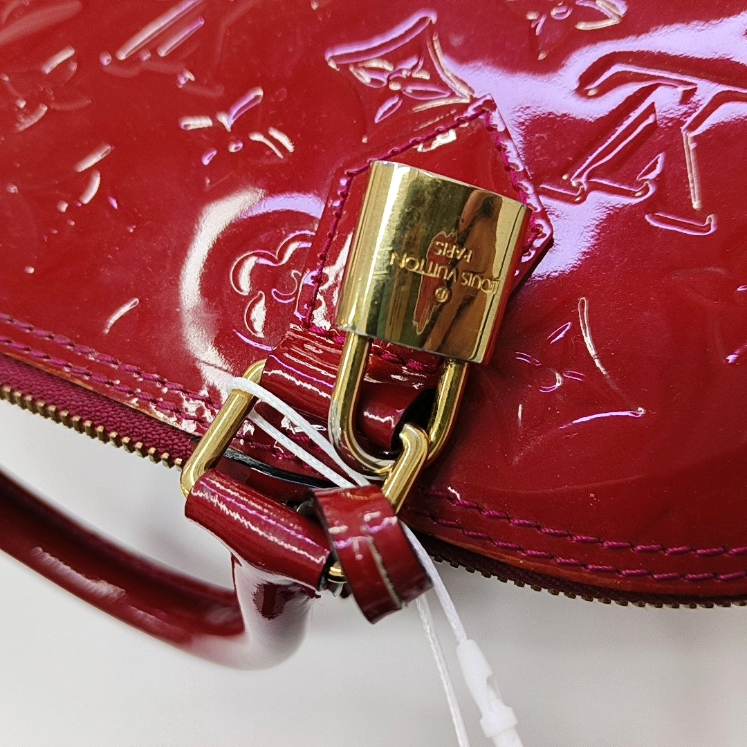 ALMA PM Monogram Patent Leather Red