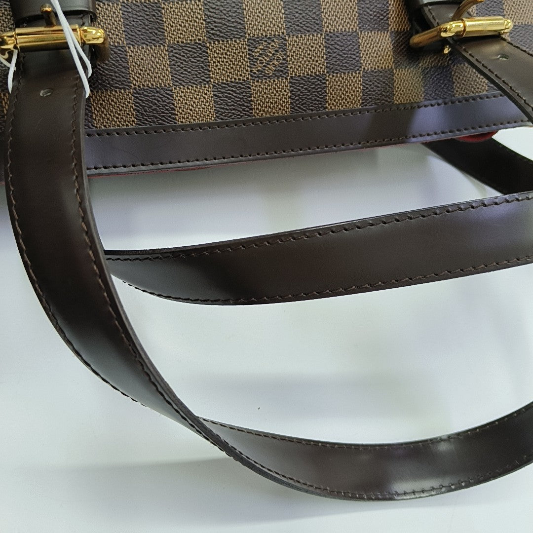 HAMPSTEAD MM Damier Ebene Coated Canvas Brown