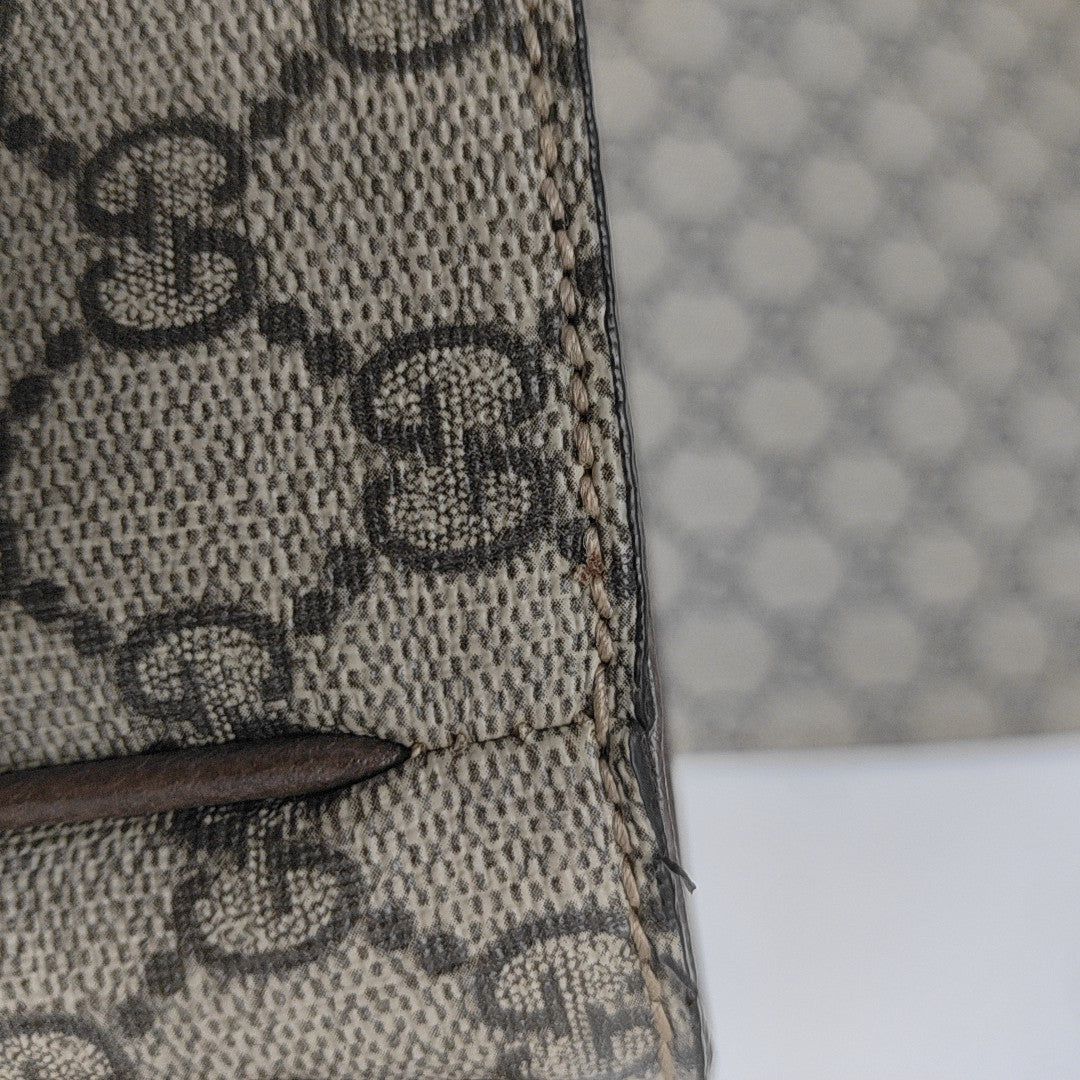 Monogram Coated Canvas Crossbody Bag Brown