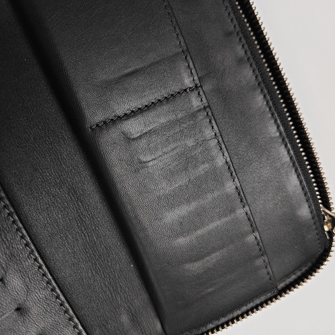 ZIPPY Damier Coated Canvas Blue Wallet