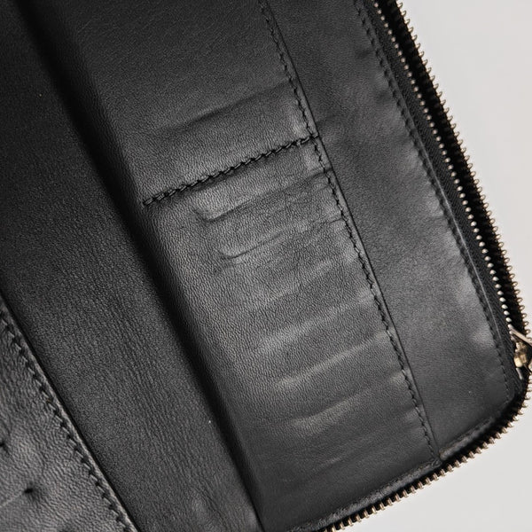ZIPPY Damier Coated Canvas Blue Wallet