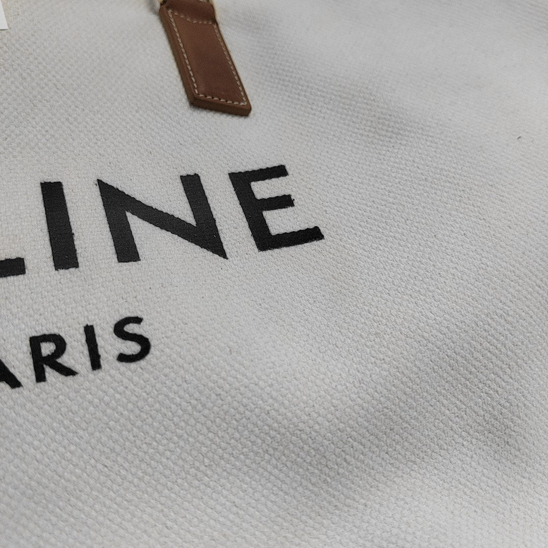 CABAS CELINE Large Canvas White