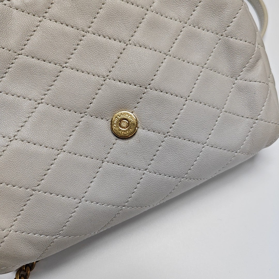 NOLITA Mini Quilted Lambskin White
