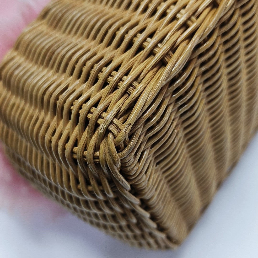 Straw Tote Bag Pink