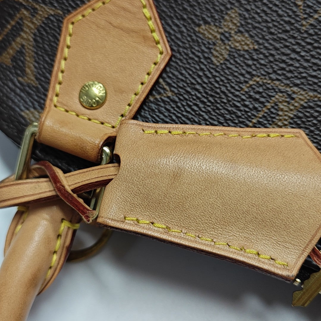 ALMA BB Monogram Coated Canvas Brown